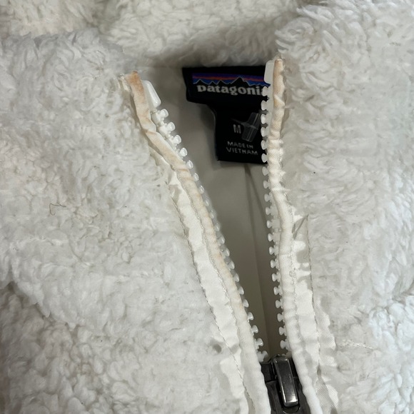 Patagonia Los Gatos Fleece Vest Womens M White Full Zip High Neck Sleeveless - Picture 8 of 8